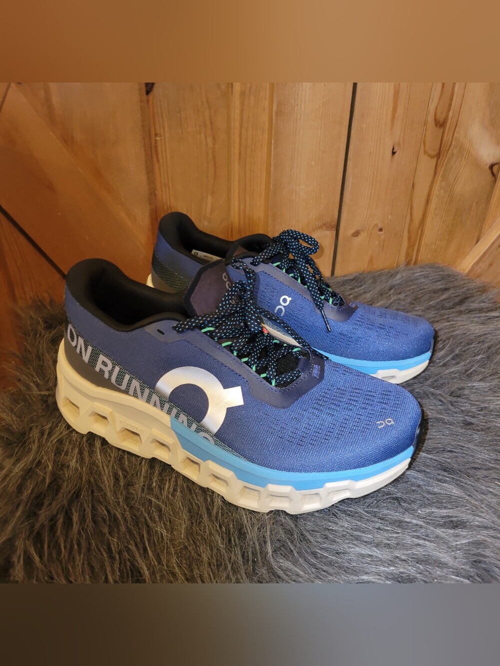 On Men's Cloudmonster 2 Running Shoes - Tempest / Horizon Blue - Size 8